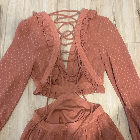 DO+BE Rust Ruffle Dress - Picture 2 of 3